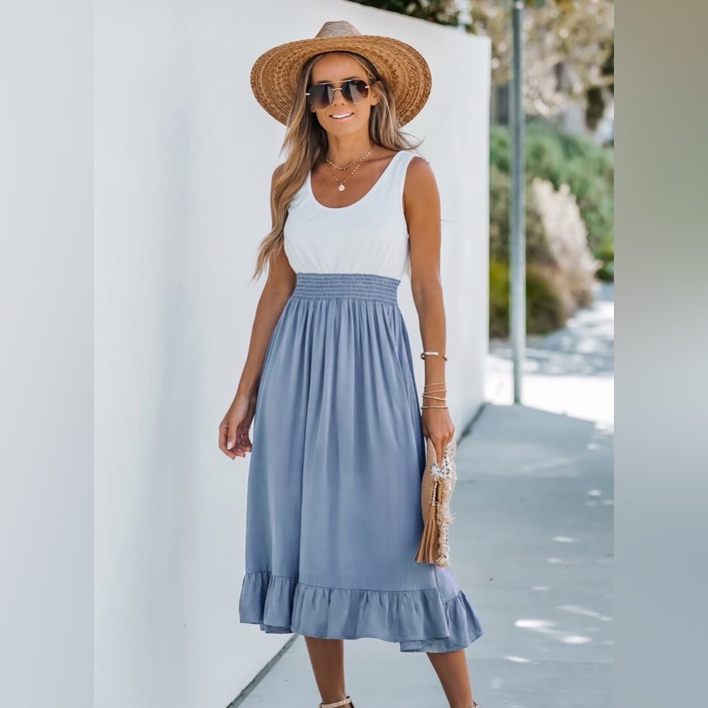 NWT Cupshe Ruffled Scoop Neck Dress - size small SOLD OUT!!
